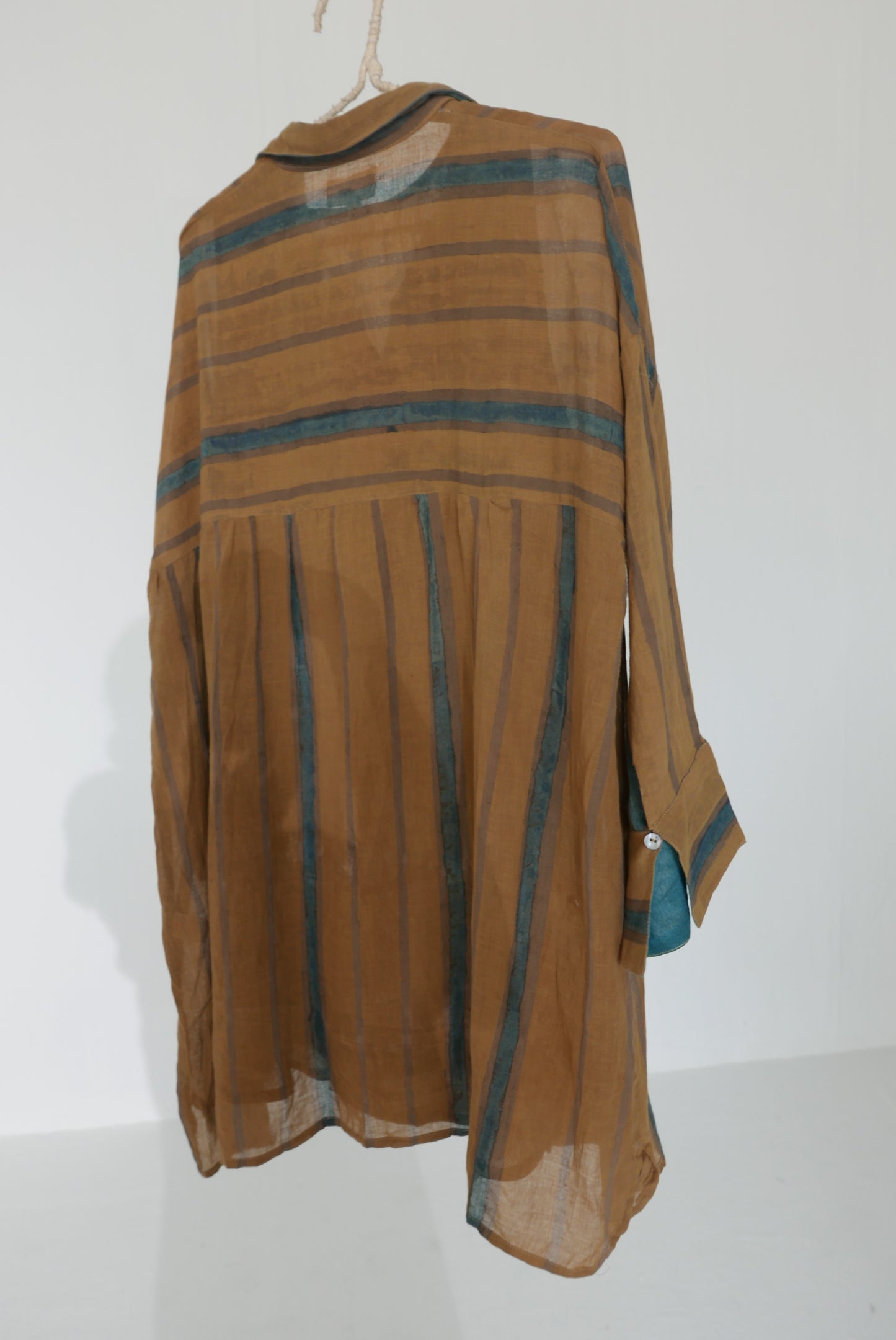 Aalta Ochre Striped Kimono Tunic