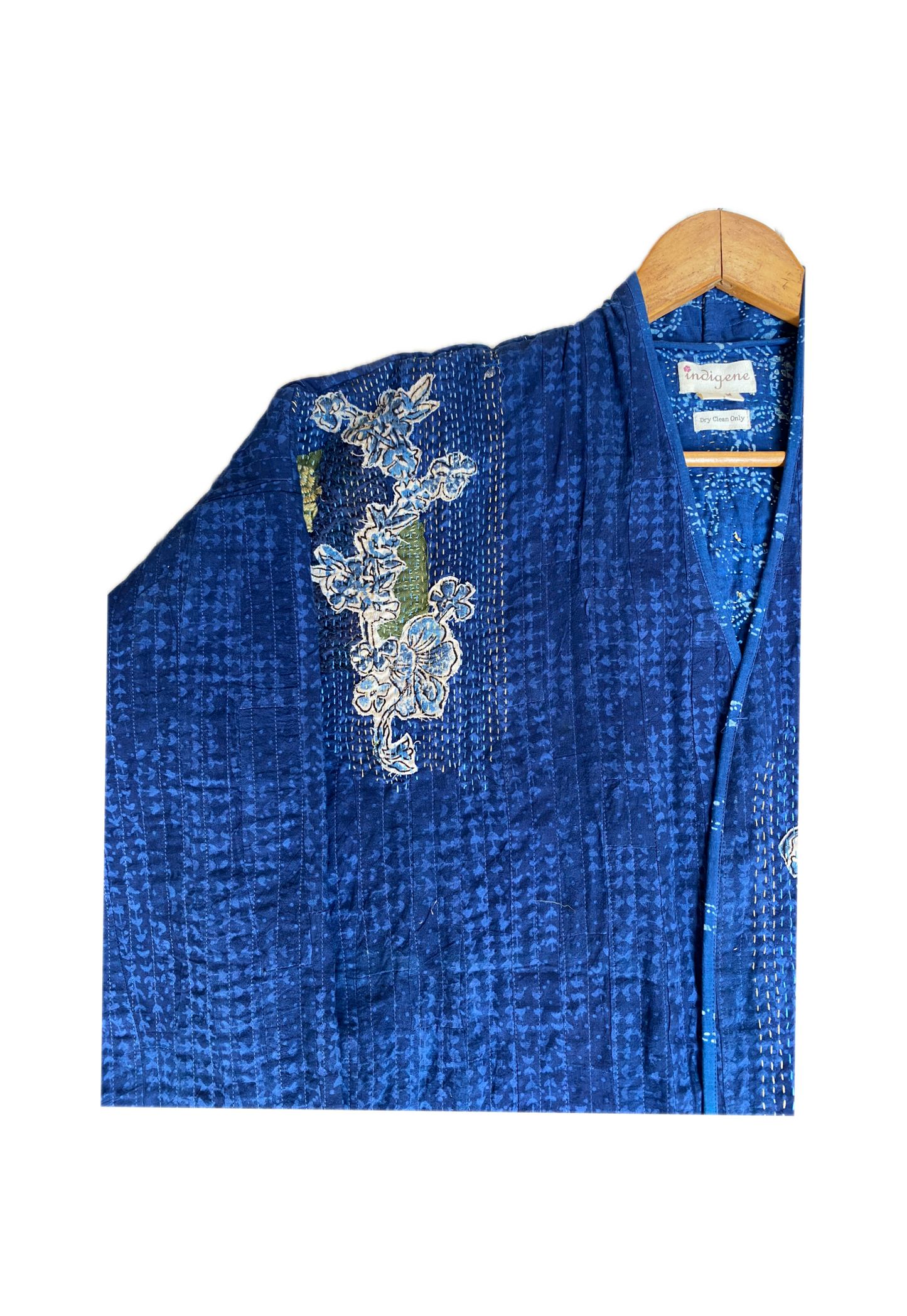 Ikigai superimposed embroidered  Kimono Style Jacket