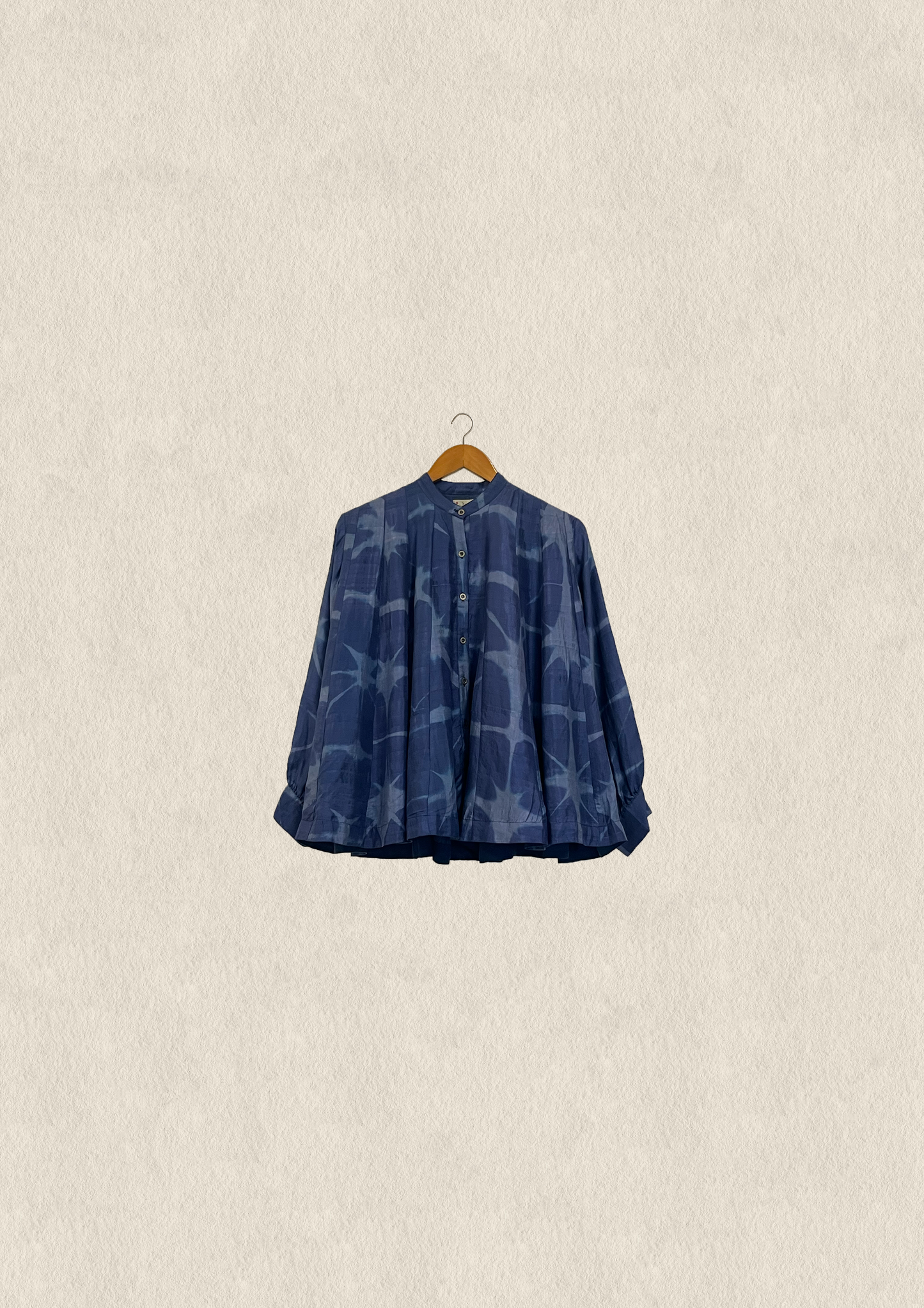 Clamp Dyed Mulberry Silk Panel Shirt