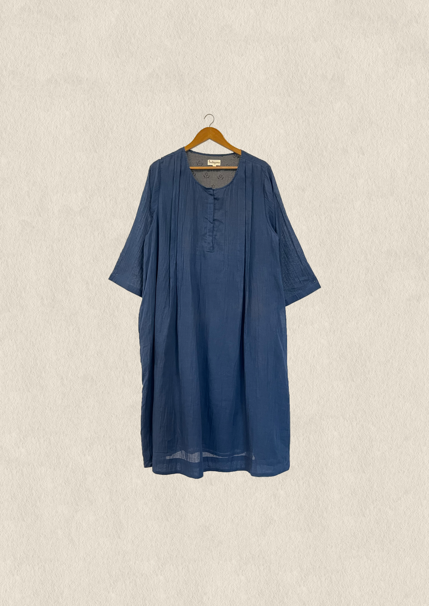 Pleated mulmul kurta