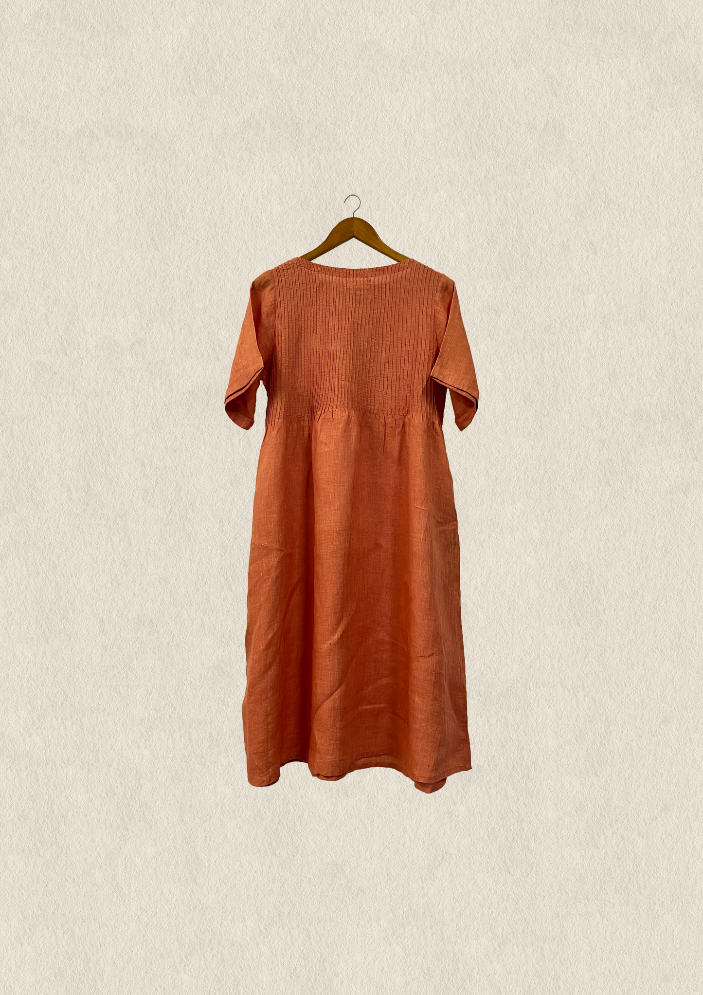 Harriet Linen Pin tuck Dress