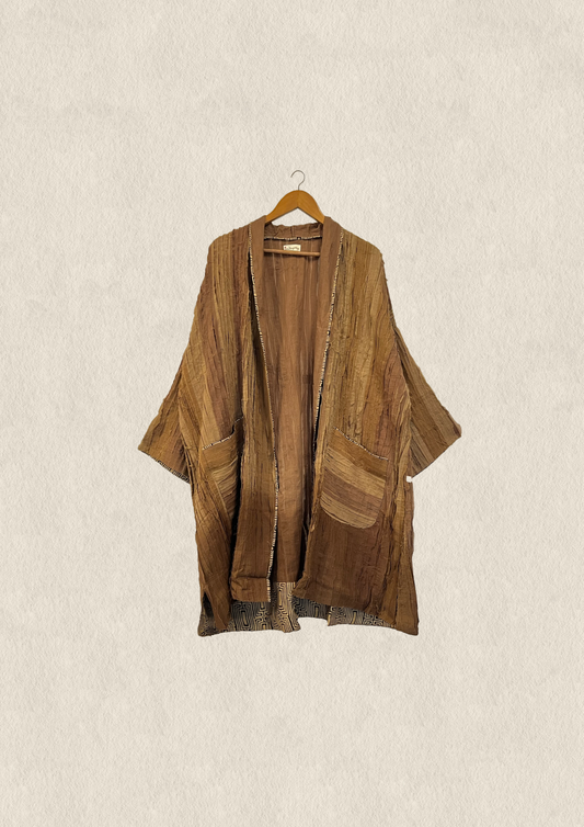 Textured Repurposed Fabric Jacket