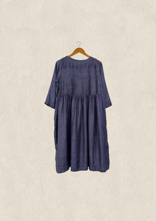 Mulberry silk pintuck dress