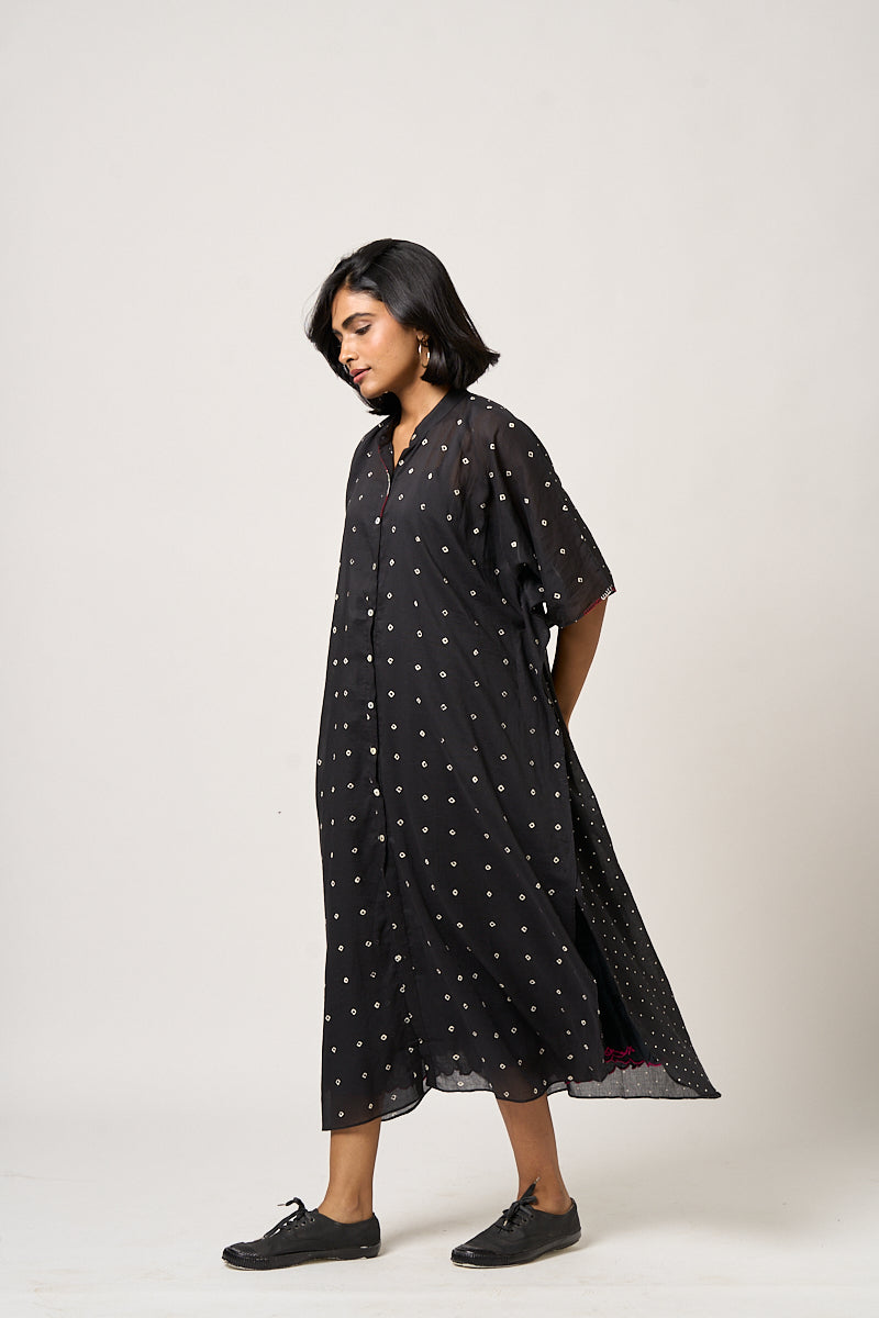 Rainy day Kaftan Dress - Midnight black