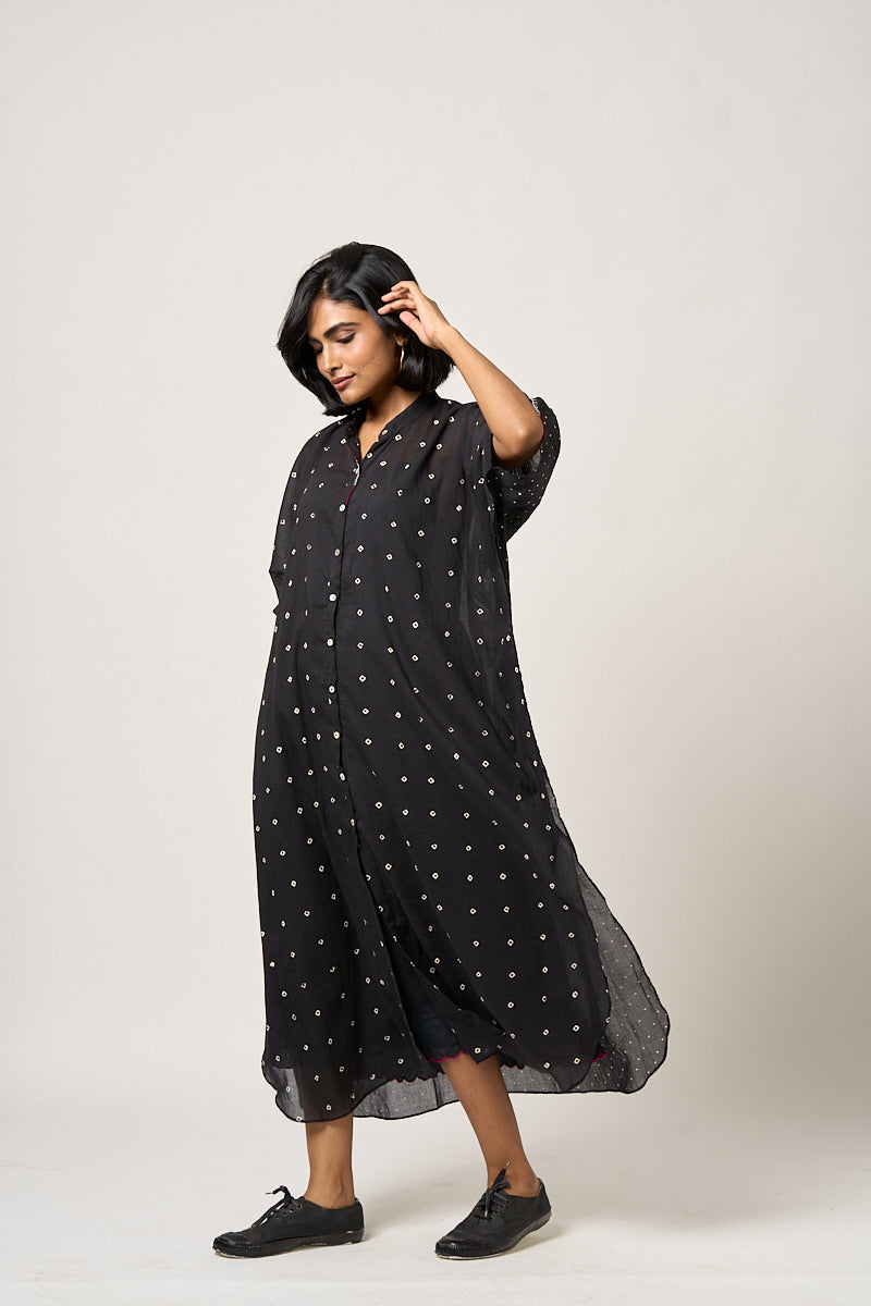 Rainy day Kaftan Dress - Midnight black