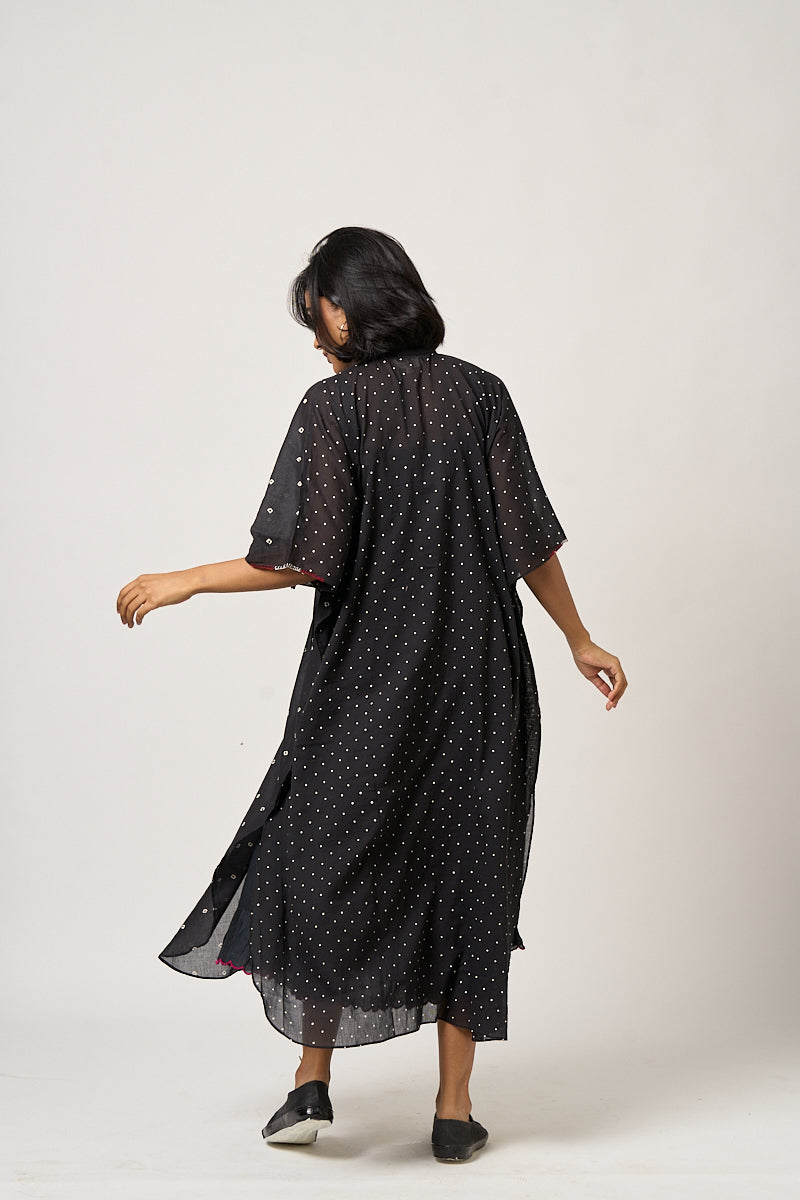 Rainy day Kaftan Dress - Midnight black