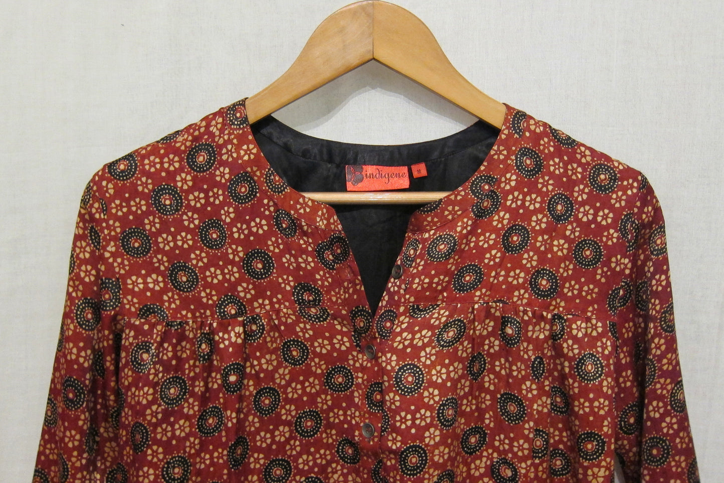 Ajrakh printed button-down shirt