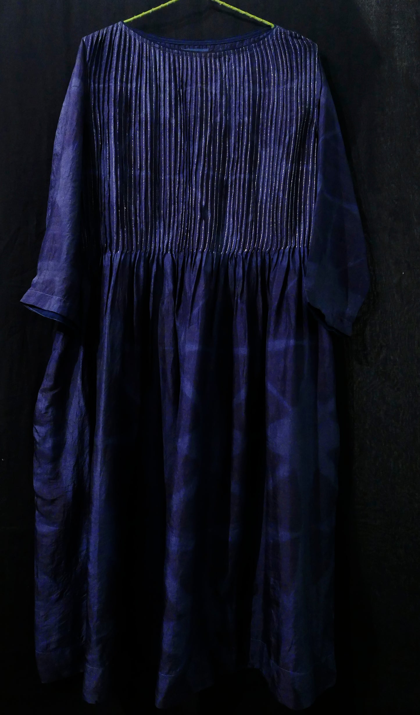 Larissa Silk Pin-tuck Dress