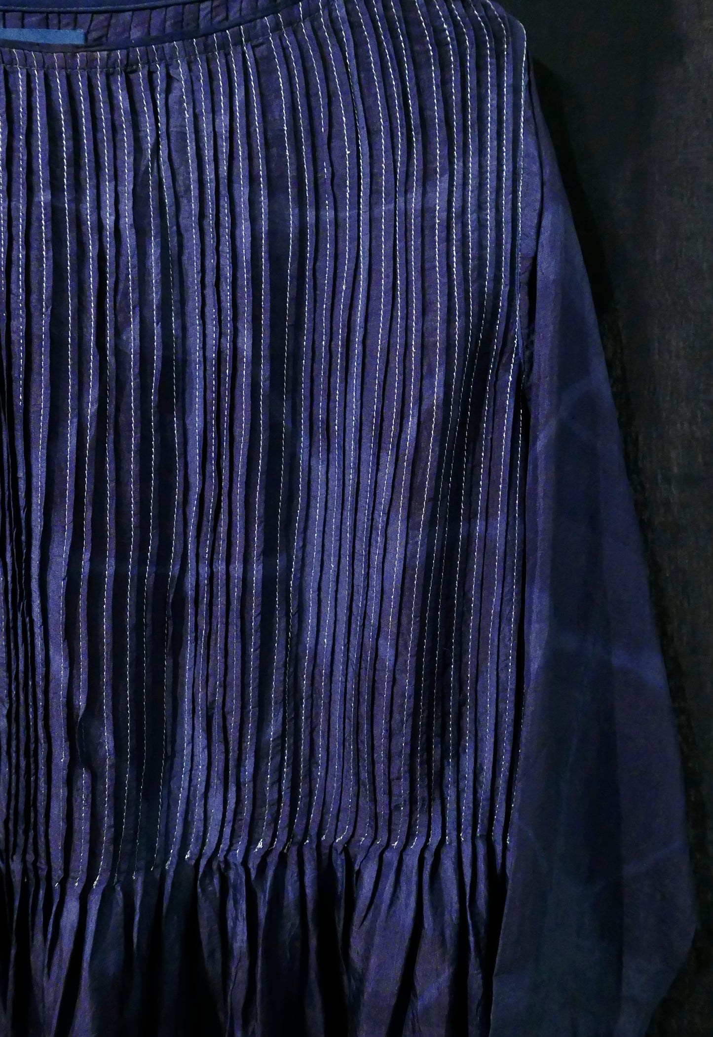 Larissa Silk Pin-tuck Dress