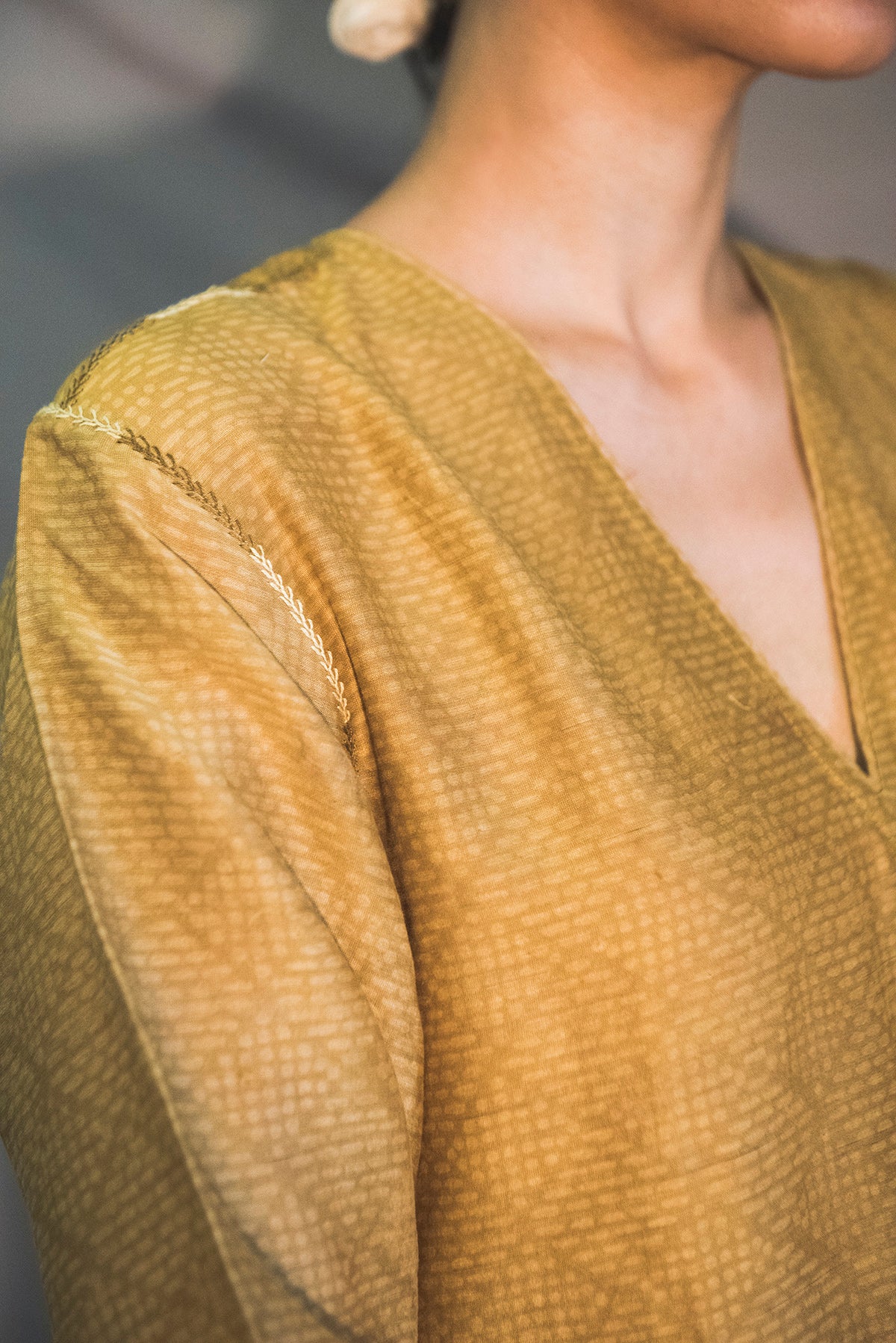 Citrine Chanderi printed kurta