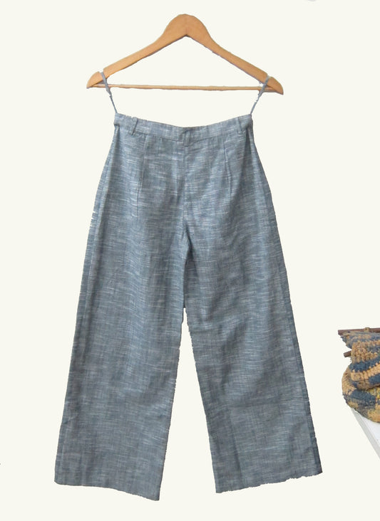 Wide Hemmed Handwoven Cotton Pants