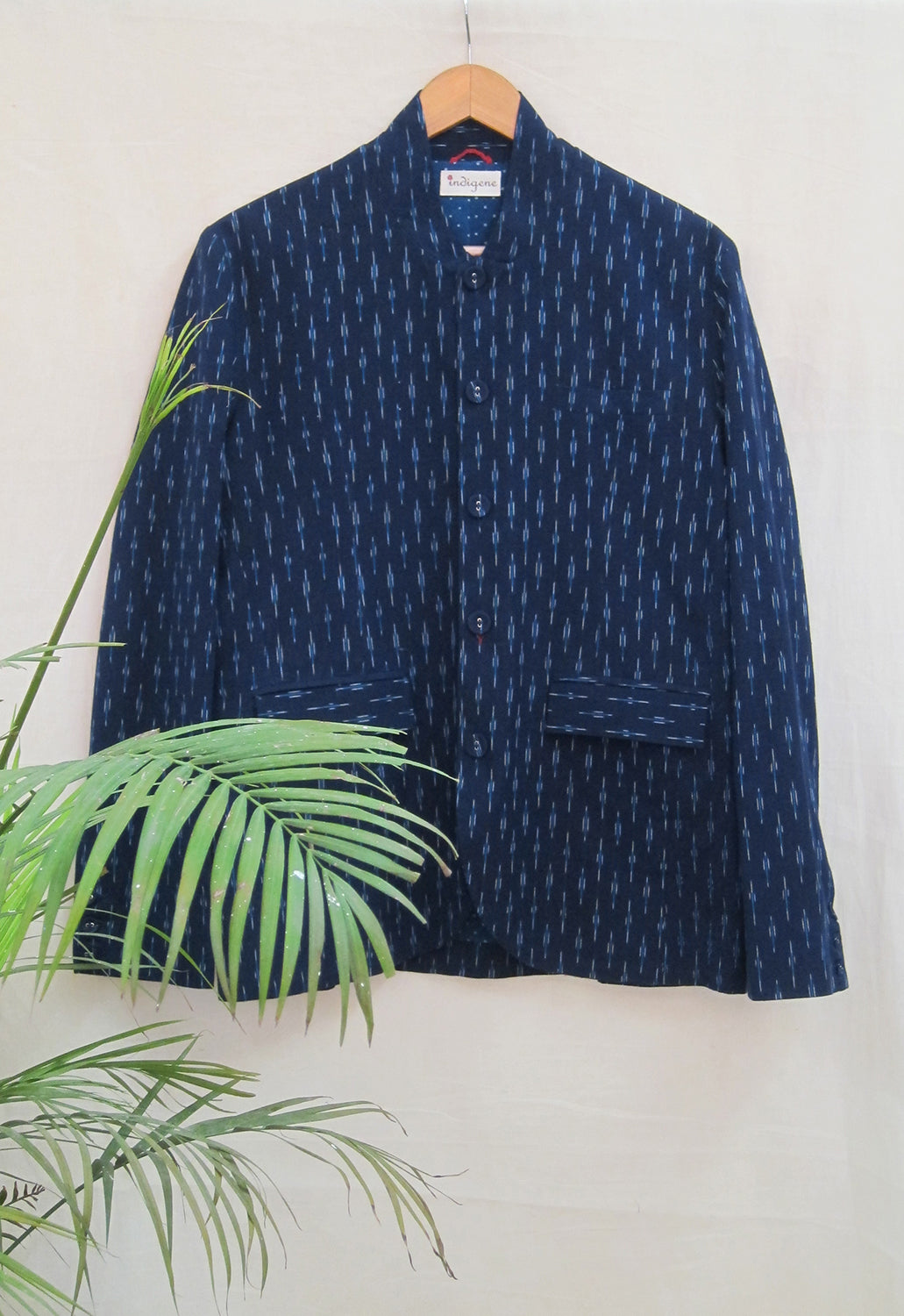 Ikat Mandarin Collar Chore Jacket