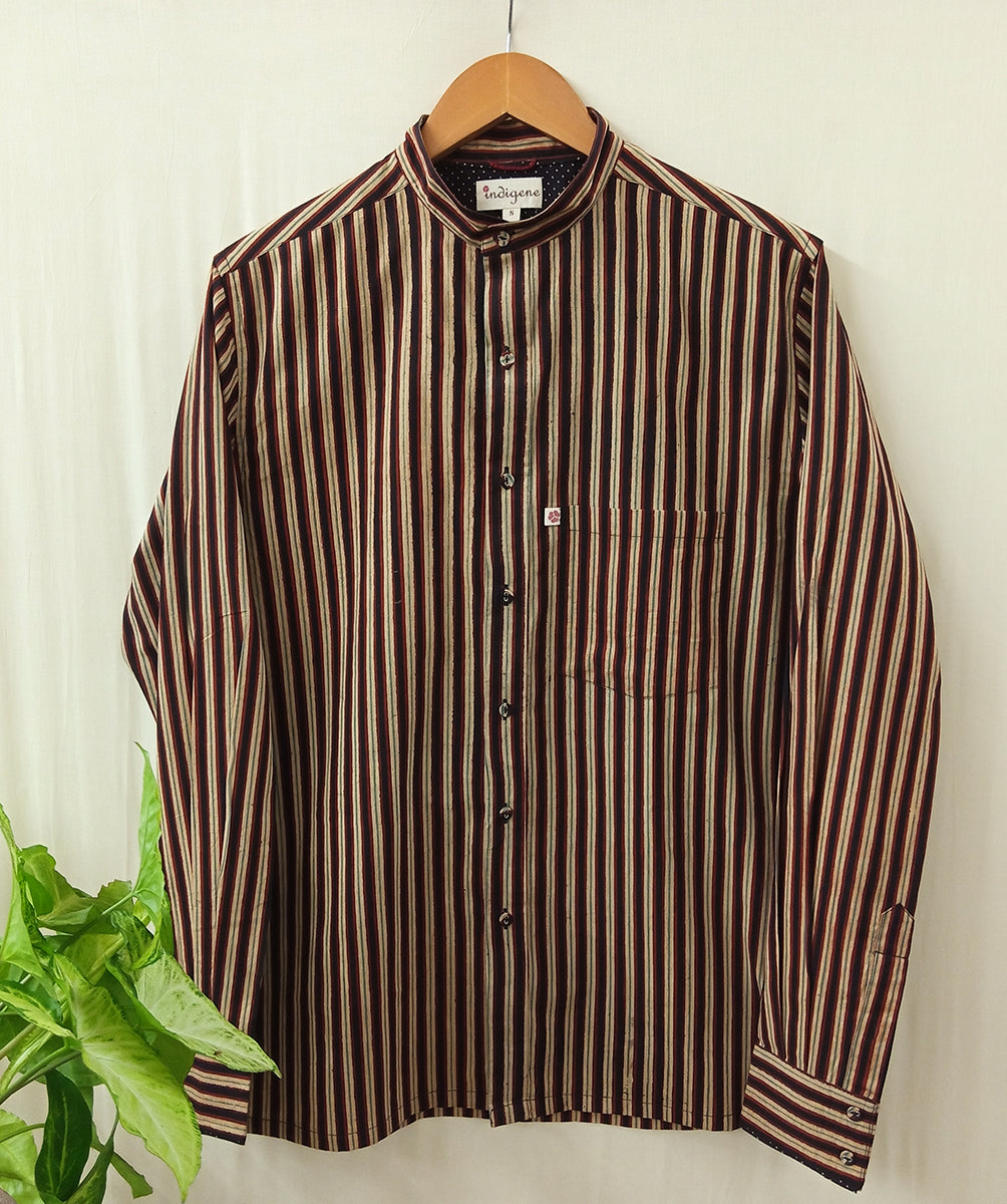 Syahi- Hand Block Printed Full Sleeves Shirt