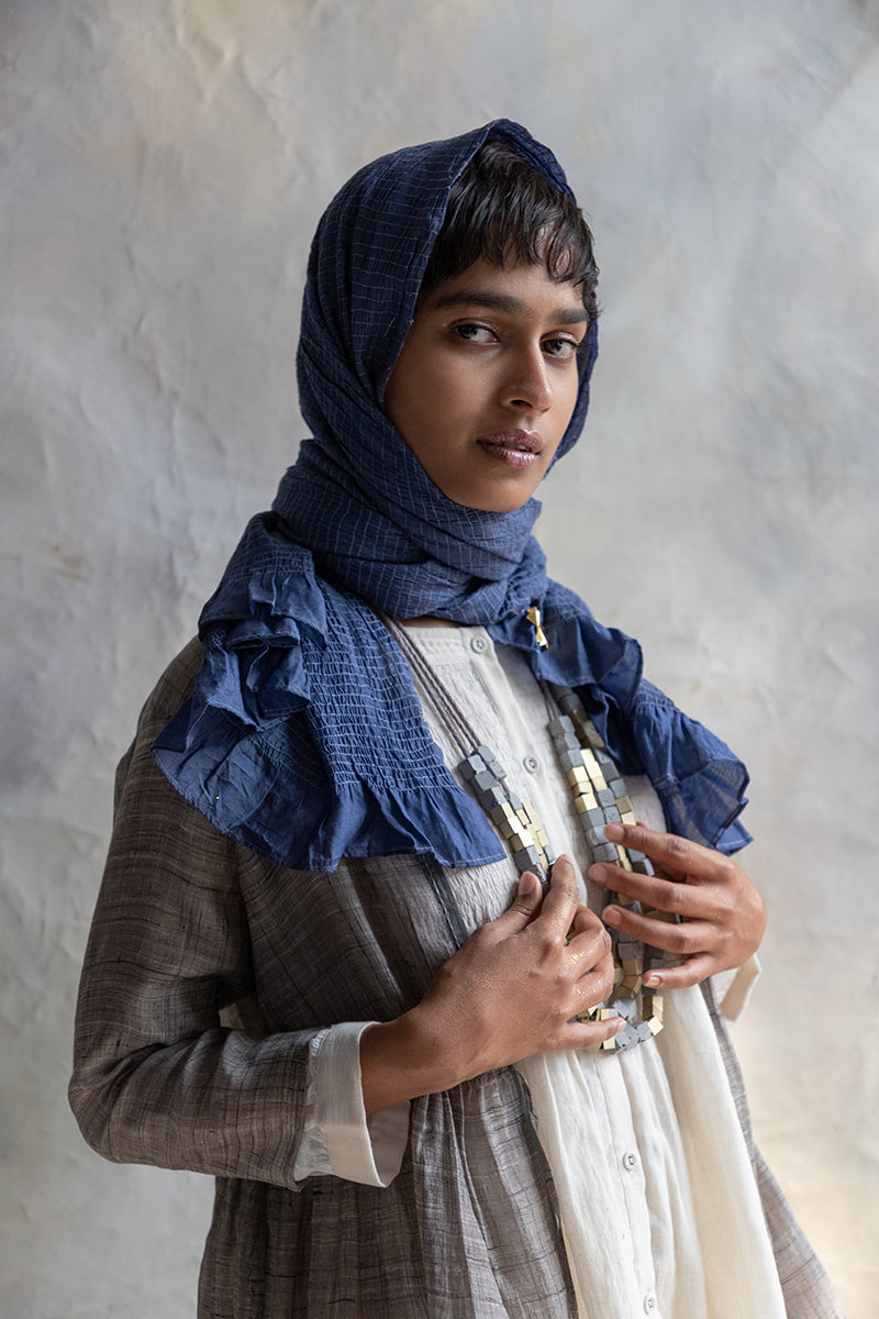 SMOCKED SILK COTTON STOLES