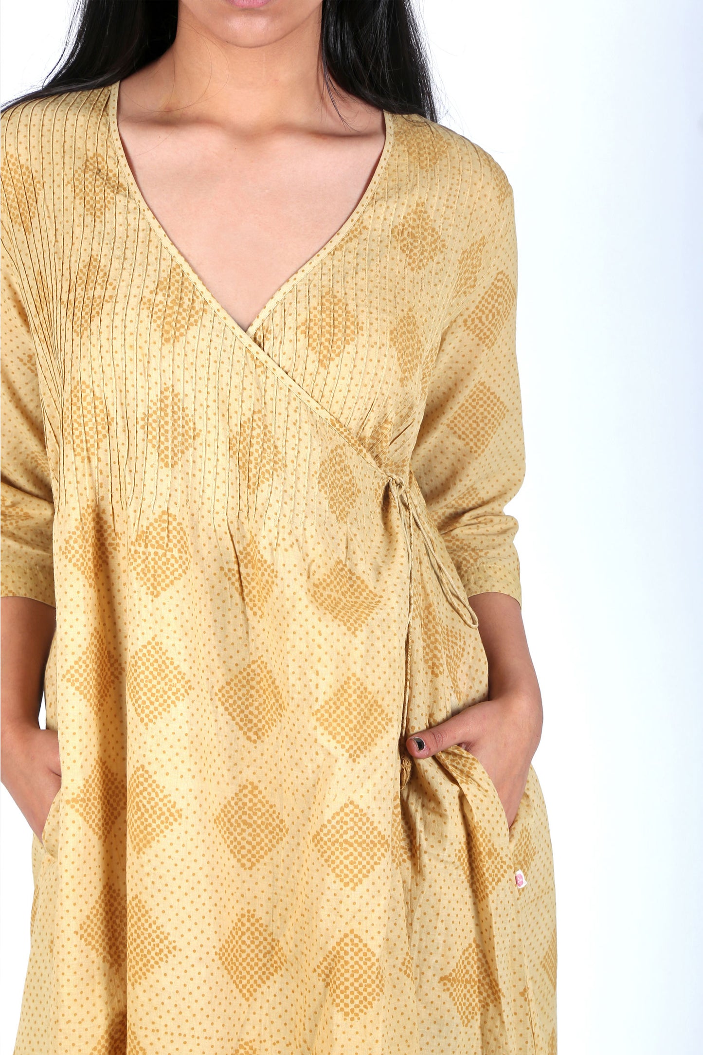 Ochre Printed Angarakha kurta