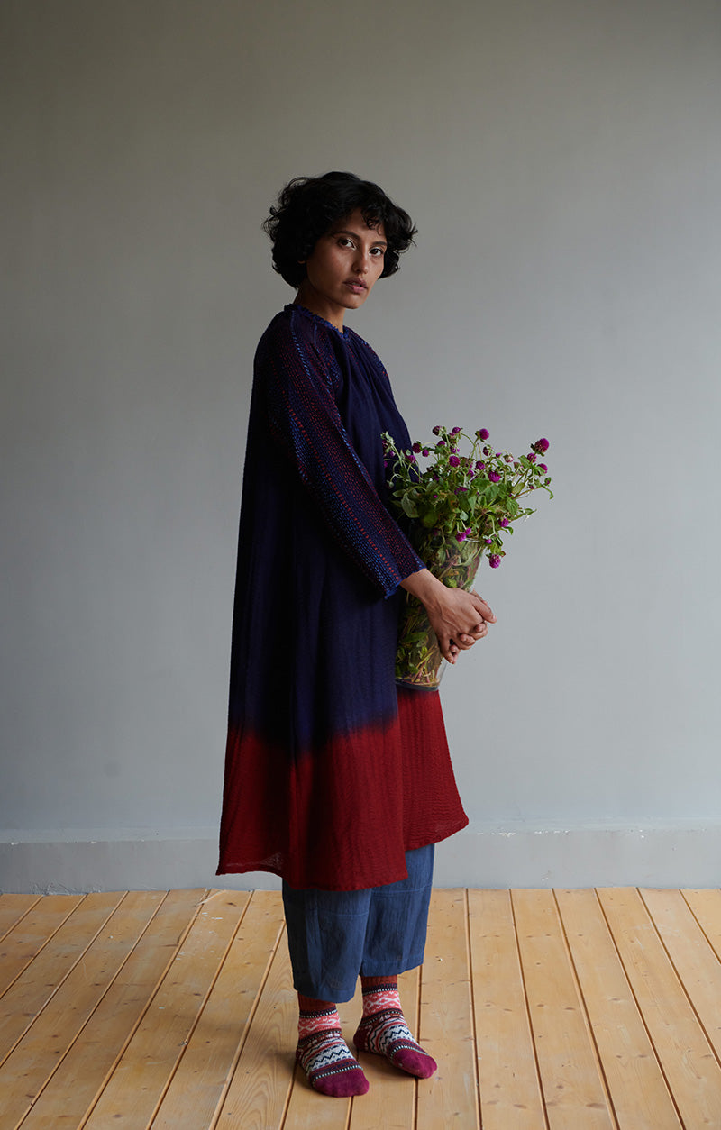 Carmine Light Merino Wool Kurta