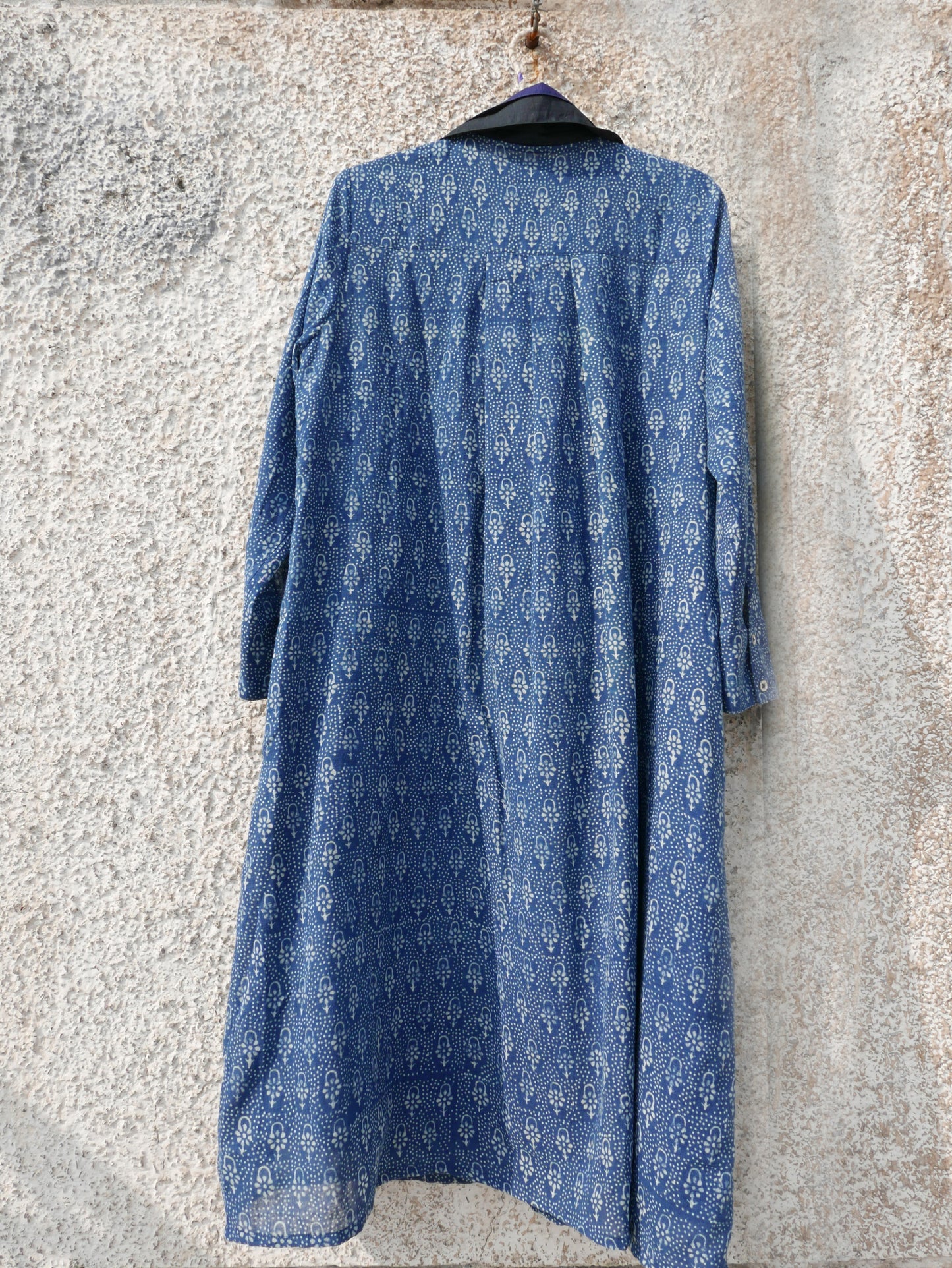 Aja Hand Printed Double Collar Dress