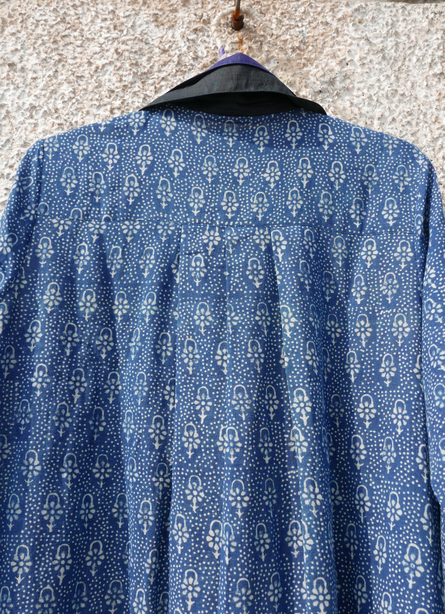 Aja Hand Printed Double Collar Dress