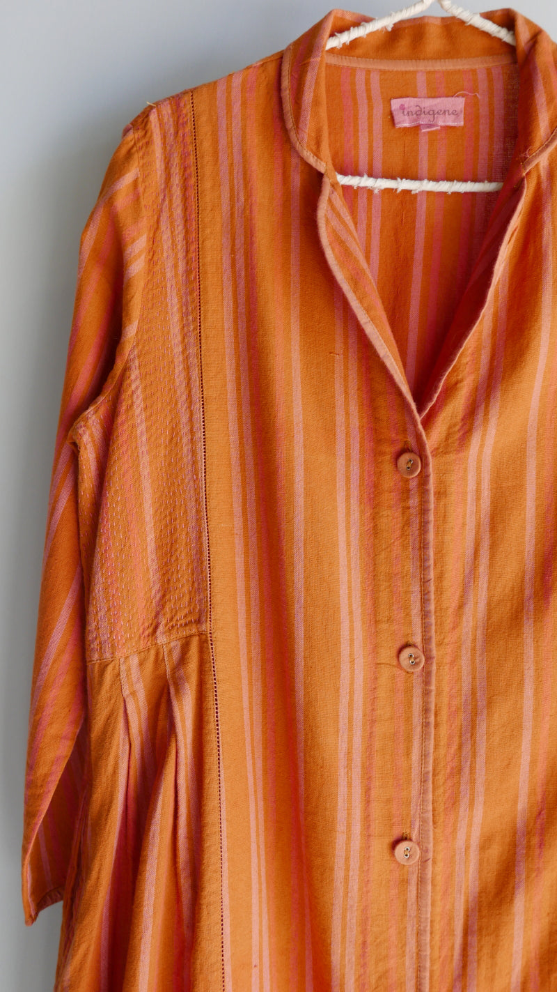 Amber Woven Stripe Cotton Jacket