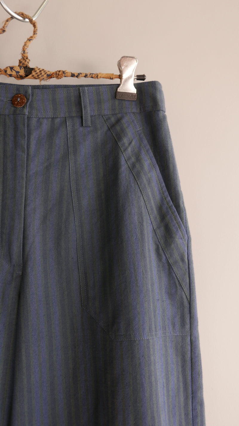 Roux Wide Hemmed Plaid Pants