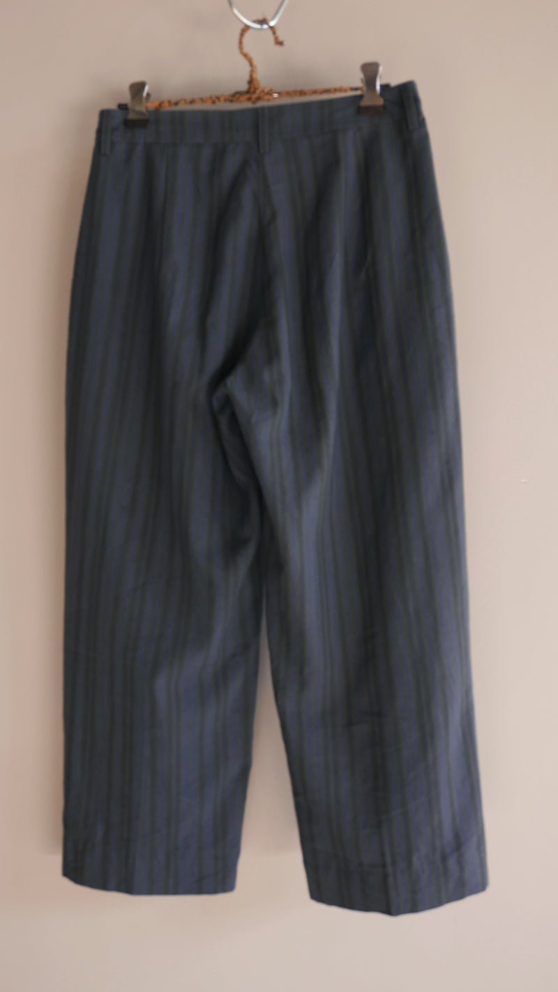 Roux Wide Hemmed Plaid Pants